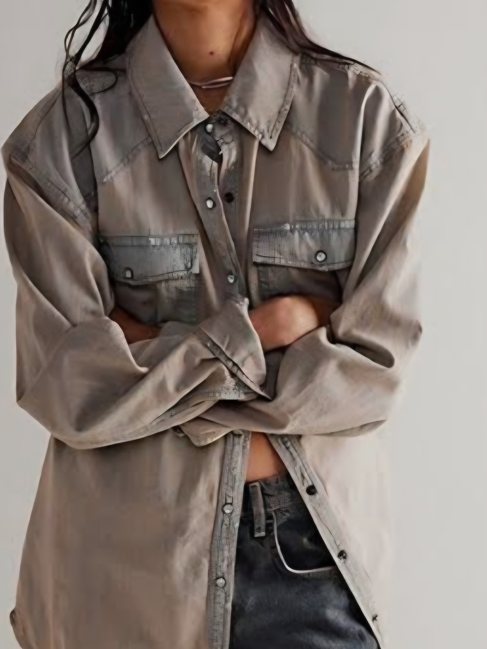 We The Free Into Dust Overdye Denim Shirt ($128 NWT)